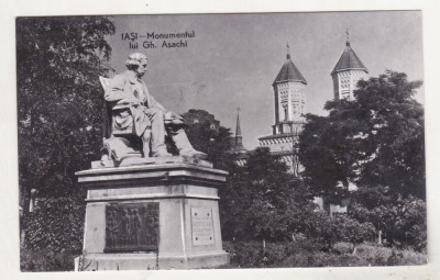 bnk cp Iasi - Monumentul lui Gh Asachi - circulata foto