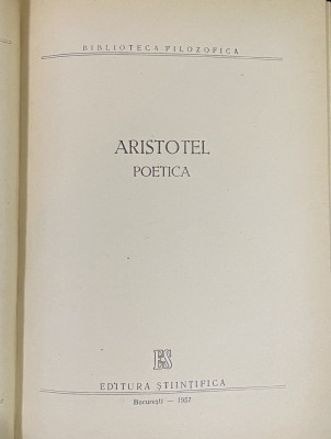 Aristotel - Poetica foto