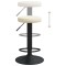 Scaune de bar, 2 buc., crem, catifea - 7