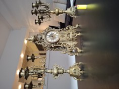 Ceas din semineu, cu sfesnice Cadou (set) foto
