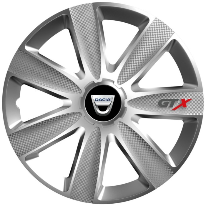 Set 4 Capace Roti GTX Gri R16, Pentru Dacia