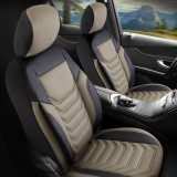 Set Huse Scaune Auto Panda Florida, bej negru, 11 piese Automobile ProTravel