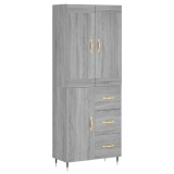 Cumpara ieftin Dulap inalt, gri sonoma, 69,5x34x180 cm, lemn compozit