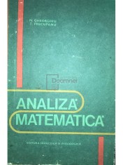 N. Gheorghiu - Analiza matematica (Editia: 1979) foto