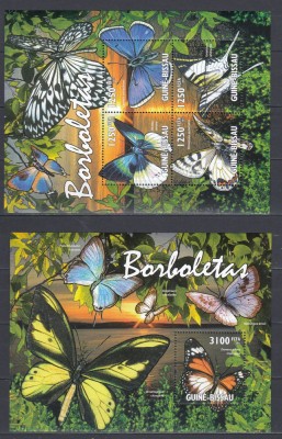 Guinea-Bissau 2011 - FLUTURI - BL + KB - MNH foto