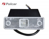 Lampa gabarit auto BestAutoVest 12/24V dreptunghiulara alba cu leduri, 98x31x18mm , 1 buc. Kft Auto, Polcar