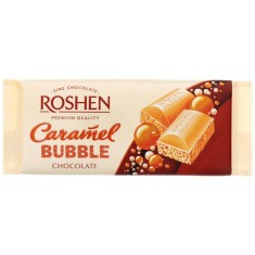 Ciocolata Aerata Roshen Caramel Bubble, 80 g, Aroma Caramel, Ciocolate, Ciocolate Aerate, Roshen Ciocolata Caramel Aerata, Ciocolate Albe Aerate Roshe foto