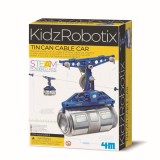 Cumpara ieftin Kit constructie robot - Tin Can Cable Car, Kidz Robotix, 4M