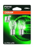 Set 2 Becuri 12V P21w Ultra Life Blister Osram 140853 7506ULT-02B