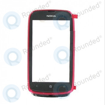 Capacul frontal al Nokia Lumia 610 roșu (magenta)