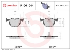 BREMBO P 06 044 PRIME LINE set placute frana,frana disc foto