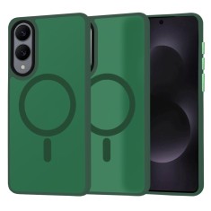 Husa Samsung Galaxy S25 Edge Techsuit HaloFrost MagSafe Series, verde inchis foto
