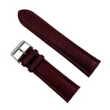 Cumpara ieftin Curea Ceas Piele Naturală Vișinie 24mm WZ2363