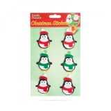 Set de autocolante de p&acirc;slă 3D, pinguin - 15 x 20 cm - 6 buc / pachet 58251B, Family Pound