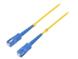 Patch cord fibră optică SC/UPC 3m LSZH galben, QOLTEC
