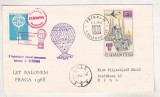 bnk fil Cehoslovacia - plic ocazional Praga 1968 - corespondenta zburata cu balonul - aerofilatelie
