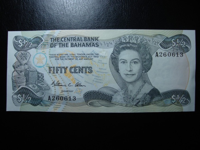 BAHAMAS 50 CENTI 1974 UNC