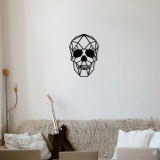 Decoratiune de perete, Skull Metal Decor, metal, 50 x 35 cm, negru, Enzo