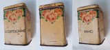 MECHER Timisoara - cutie veche din tabla litografiata pentru mirodenii, fabricata in Romania, perioada regala, anii 1920
