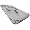 Husa spate silicon gri transparent cu negru, magnet, colturi intarite, pentru Apple iPhone 16 Pro Max