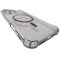Husa spate silicon gri transparent cu negru, magnet, colturi intarite, pentru Apple iPhone 16 Pro Max