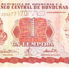 M1 - Bancnota foarte veche - Honduras - 1 lempira - 2000