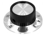 Buton rotativ cu flanșă plastic &Oslash;6,35mm &Oslash;23,8x14,8mm