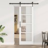 Ușă glisantă Manual Alb 73.5 x 211 cm Lemn și metal