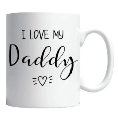 Cana alba personalizata &quot;i love my daddy&quot; , ceramica, INOVATIX&reg;. 330 ml