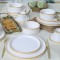 Keramika Set de vesela - Mat White/Gold Stackable - 20 bucăți - 4 - Stoneware