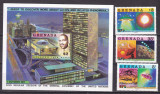 Grenada 1978 cosmos OZN MI 919-921 + bl.75 ( serie foarte rara) MNH, Nestampilat