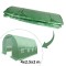 Folie protectie pentru solar 4x2.5x2 m, 8 ferestre cu plase anti-insecte, PE 140g/mp, verde