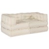VidaXL Canapea modulară Manual 2 pcs Crem 70 x 70 x 56 cm țesătură 3315061