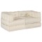 vidaXL Canapea modulară Manual 2 pcs Crem 70 x 70 x 56 cm țesătură 3315061