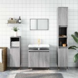 vidaXL Dulap de baie, gri sonoma, 58x33x60 cm, lemn prelucrat