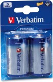 BATERIE VERBATIM D (R20), 1.5V alcalina, 2 buc., &quot;49923&quot; (timbru verde 0.16 lei)
