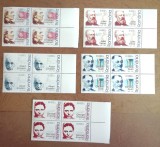 TIMBRE ROMANIA MNH LP1681 Aniversari -Comemorari -Personalitati (II) bl 4 timbre