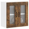VidaXL Dulap de bucătărie cu ușă din sticlă &quot;Kalmar&quot; stejar afumat 853672