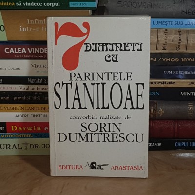 SORIN DUMITRESCU - 7 DIMINETI CU PARINTELE STANILOAE , EDITIA 1-A , ANASTASIA , 1996 * foto