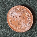 Finlanda 25 pennia 1917 , argint