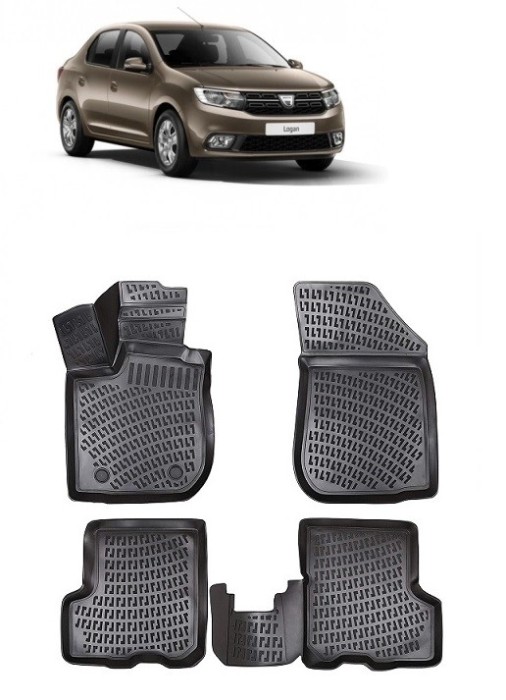 Covorase cauciuc tip tavita dedicate DACIA LOGAN II (2012-2020)