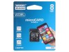 Card Memorie GOODRAM microSDHC 8GB Class 4, Viteza Citire 15MB/s, Scriere 4MB/s, Adaptor Inclus
