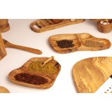 Platou Campania 2 compartimente din lemn de măslin