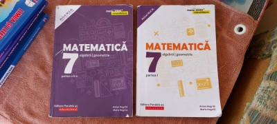 MATEMATICA ALGEBRA GEOMETRIE CLASA A VII A PARTEA I SI II ANTON NEGRILA foto