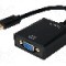 Cablu D-Sub 15pin HD soclu, USB A mufa, USB 2.0, USB 3.0, lungime {{Lungime cablu}}, {{Culoare izola&amp;#355;ie}}, LOGILINK - UA0231