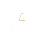 Lumanare Scanteietoare, auriu, 17 cm-Tip Cifra 4, Godan