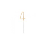 Lumanare Scanteietoare, auriu, 17 cm-Tip Cifra 4