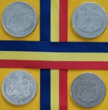 SV * Romania Lot 4 monede x 2 LEI 1872 - 1873 - 1875 - 1876 * ARGINT * Regele Carol I