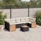 Gossi set mobilier de gradina cu perne, 8 piese, negru, poliratan