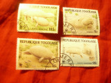 Serie Togo 1984 - Fauna marina protejata , 4 val. stampilate, Stampilat